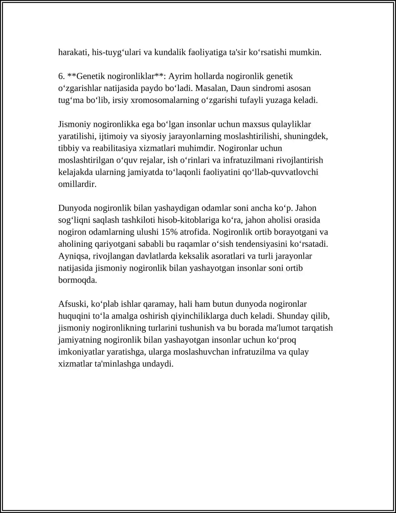 JISMONIY VA AQLIY NOGIRONLIK VA ULARNI TIKLASH 4