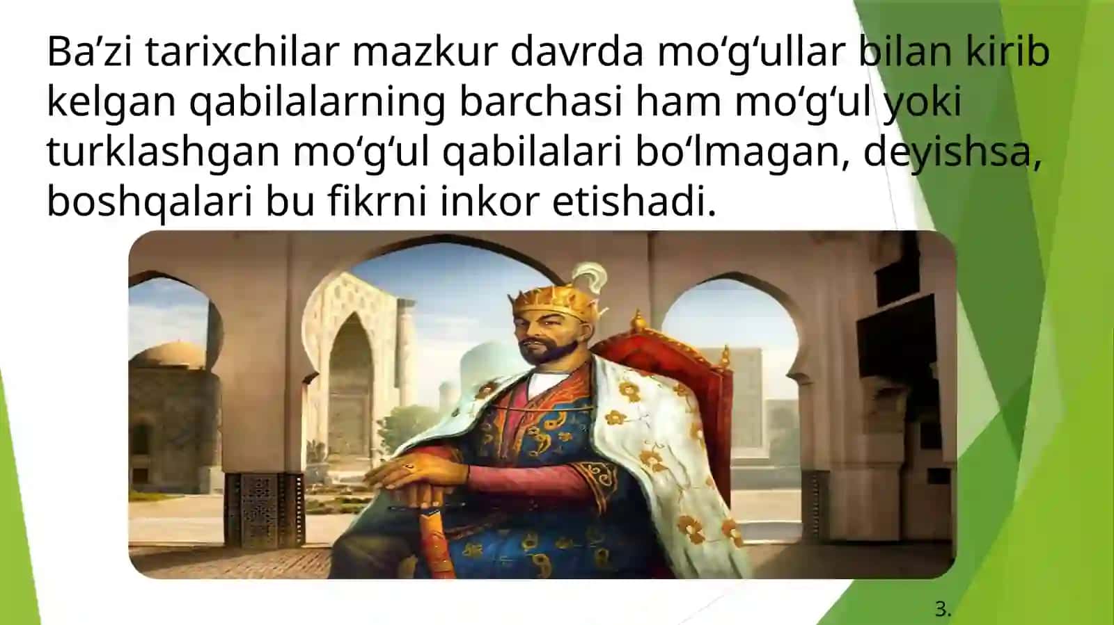 Amir Temur va temuriylar davrida etnik jarayonlar 4