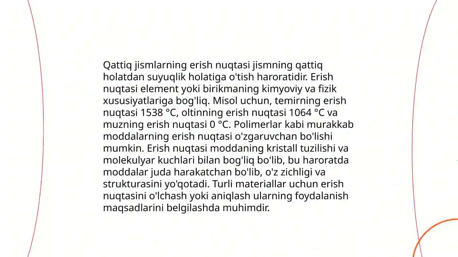 Kristall panjara qattiq jismlarning erishi va qotishi 4