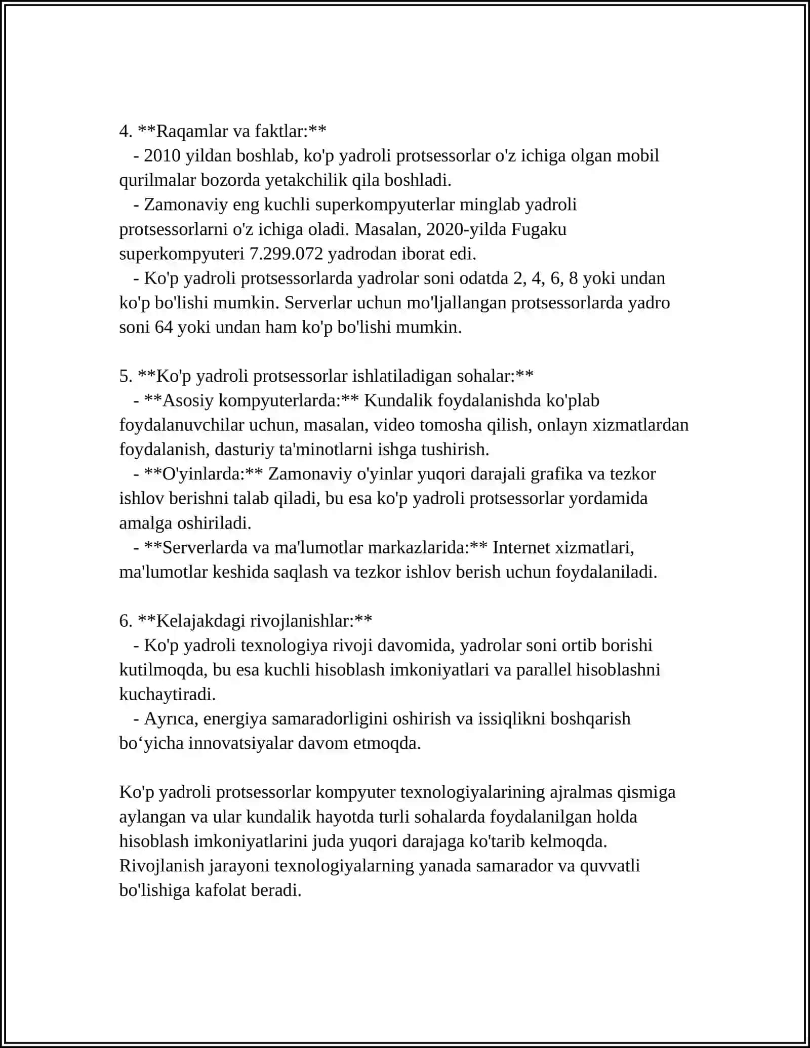 KO‘P YADROLI PROTSESSORLARNING AFZALLIKLARI VA KAMCHILIKLARI 4
