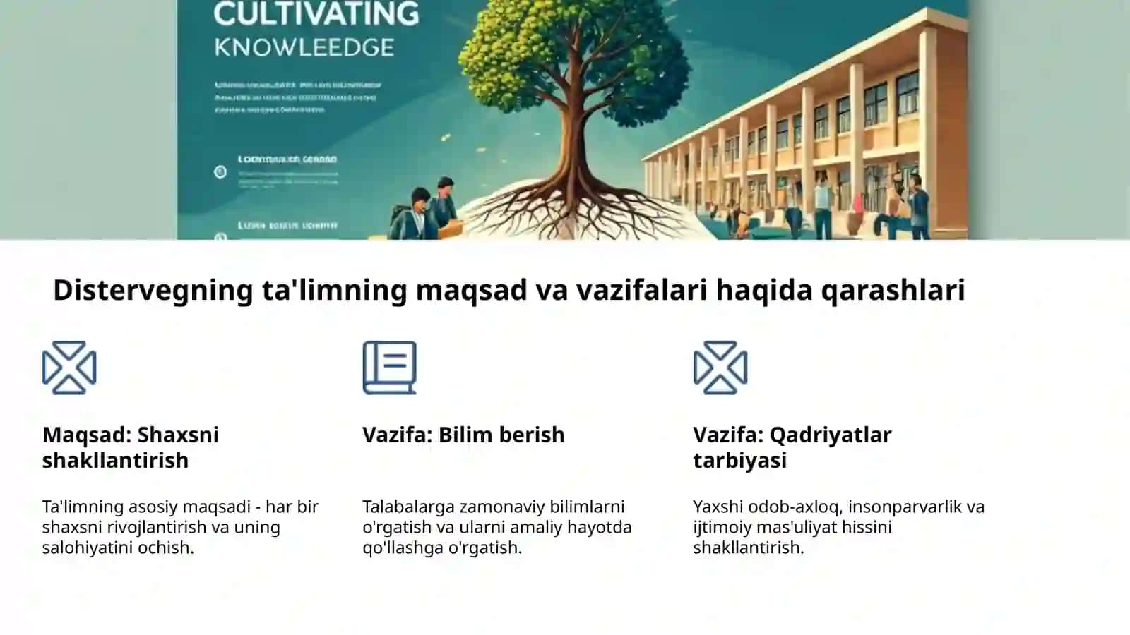 Pestalotssi va Disterveg: Rivojlantiruvchi ta'lim 4