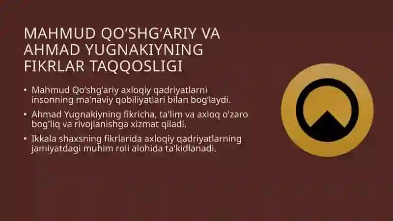 Yusuf Xos Hojib, Mahmud Qoʻshgʻariy va Ahmad Yugnakiyning Taʼlimiy-axloqiy Qarashlari 4