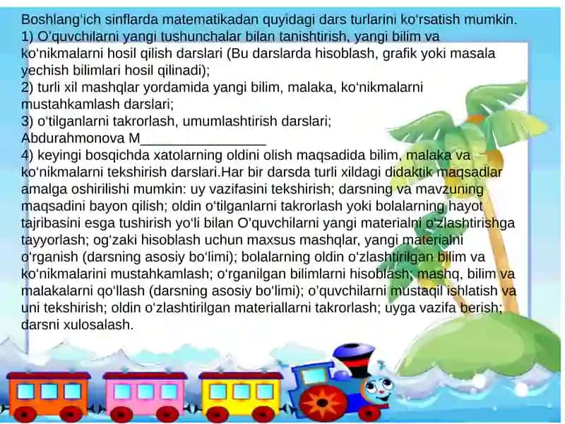 Boshlang’ich sinflarda matematika o’qitish metodikasi 4