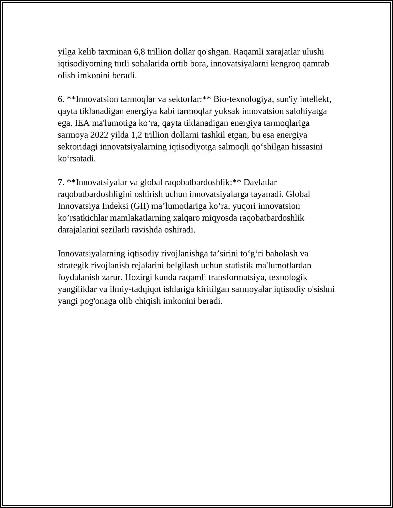 INNOVATSIYALARNING IQTISODIY AHAMIYATI 4
