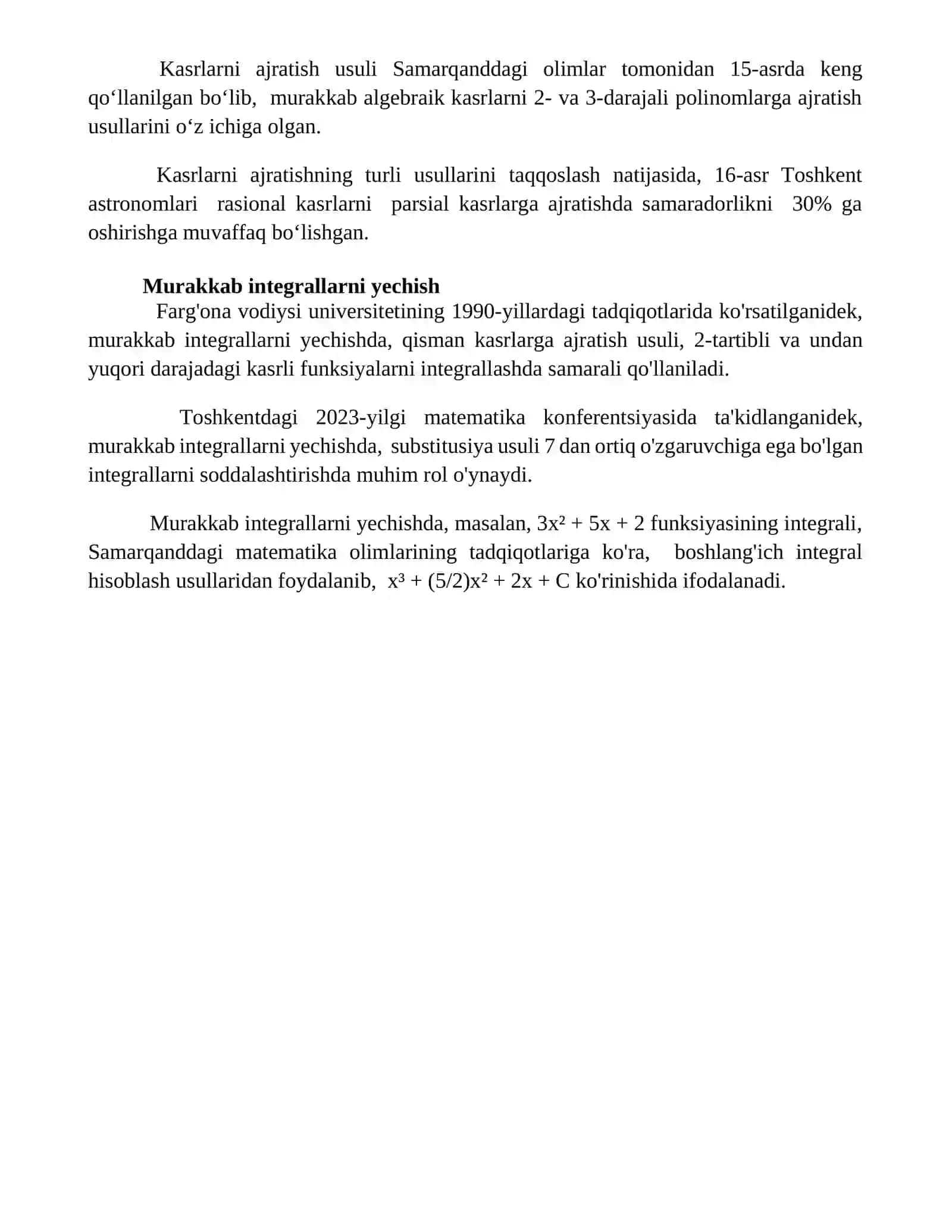 Irratsional va binomal funksiyalarni integrallash 4