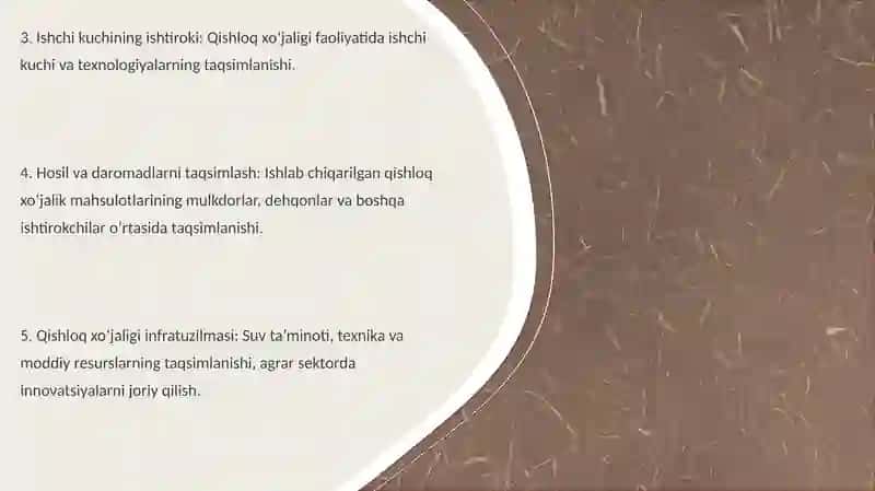 Qishloq xo'jaligini isloh qilish va yangi agrar munosabatlarni takomillashtirish 4