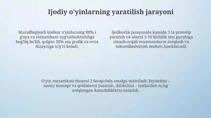 Ijodiy va qoydali oʻyinlar va ularning mazmuni 4
