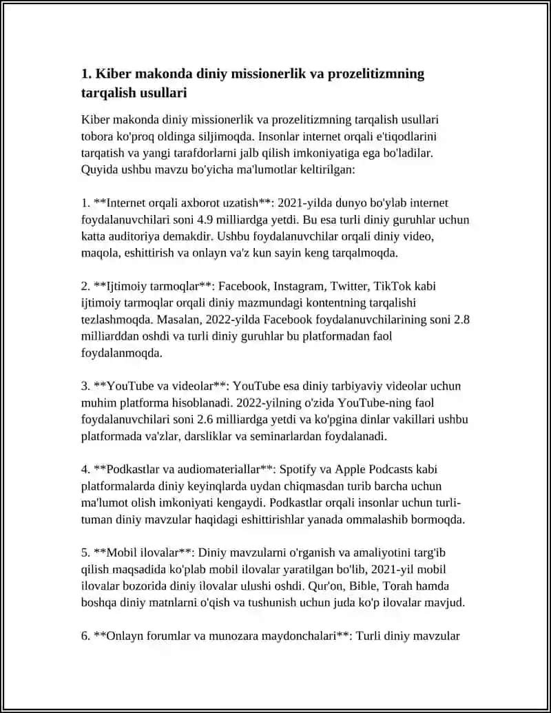 KIBER MAKONDA DIN. MISSIONERLIK VA PROZELITIZMNING IJTIMOIY SIYOSIY XAVFI 4