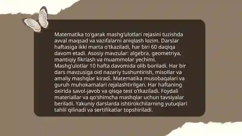 Matematikadan to'garak o'n minutliklar o'tkazish metodikasi 4