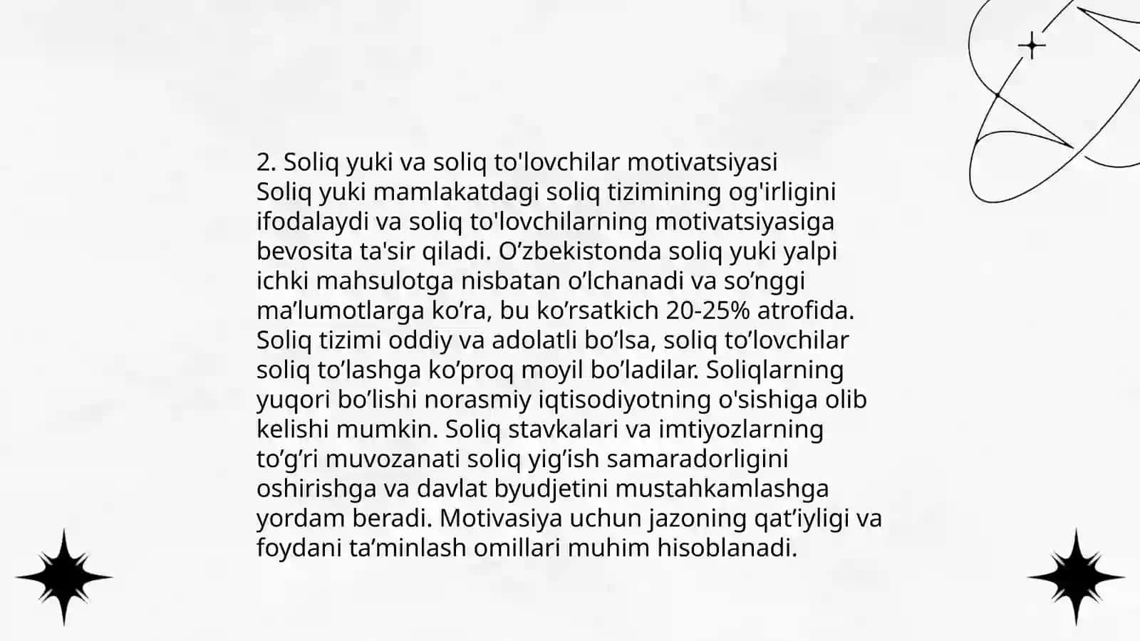 Soliq intizomini mustahkamlashning ahamiyati 4