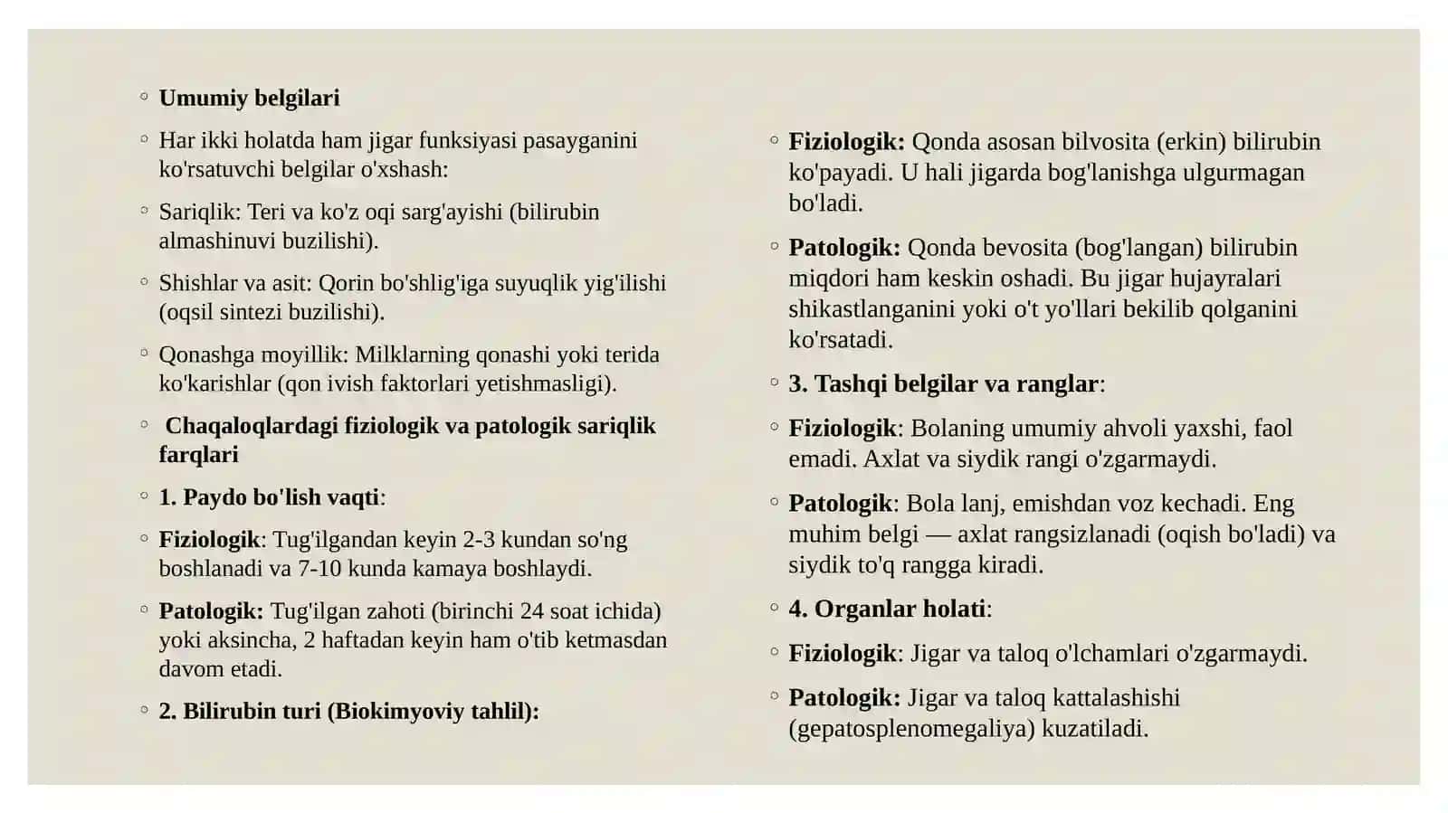 Jigar hujayra yetishmovchiligi va jigar kommasi vujudga kelishining biokimyoviy mexanizmlari va tashxisi 4