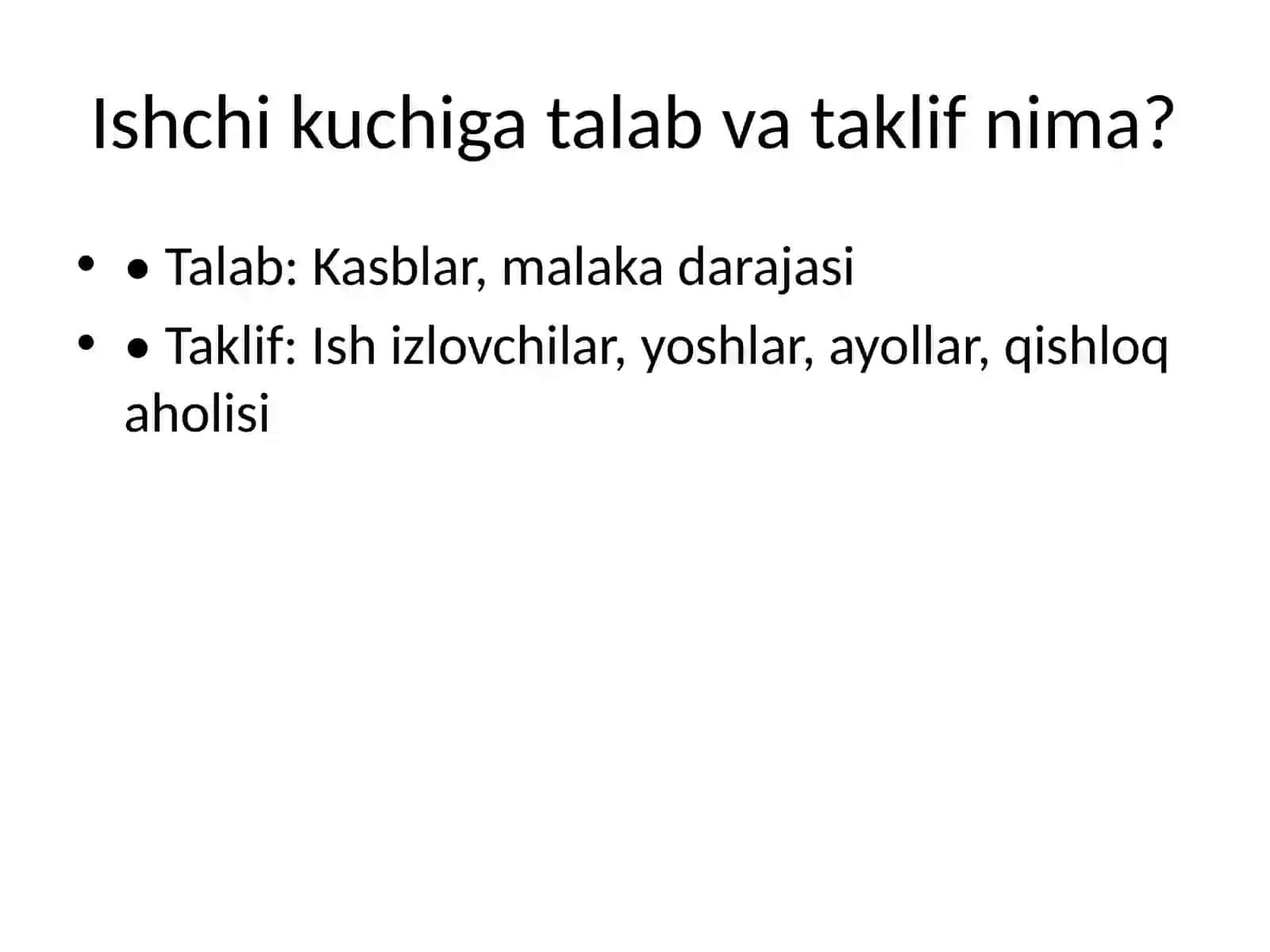 Mehnat bozorida ishchi kuchiga bo‘lgan talab va taklifni istiqbollashtirishning kompleks dasturi 4