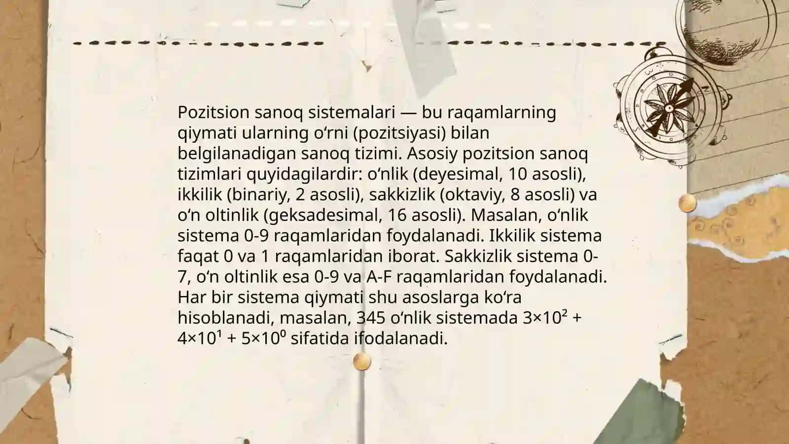 Sanoq sistemasi tushunchasi 4