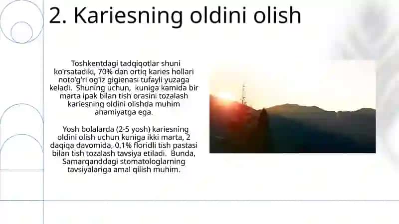 Karies haqida tushuncha. Karies kovaklarining tasnifi 4