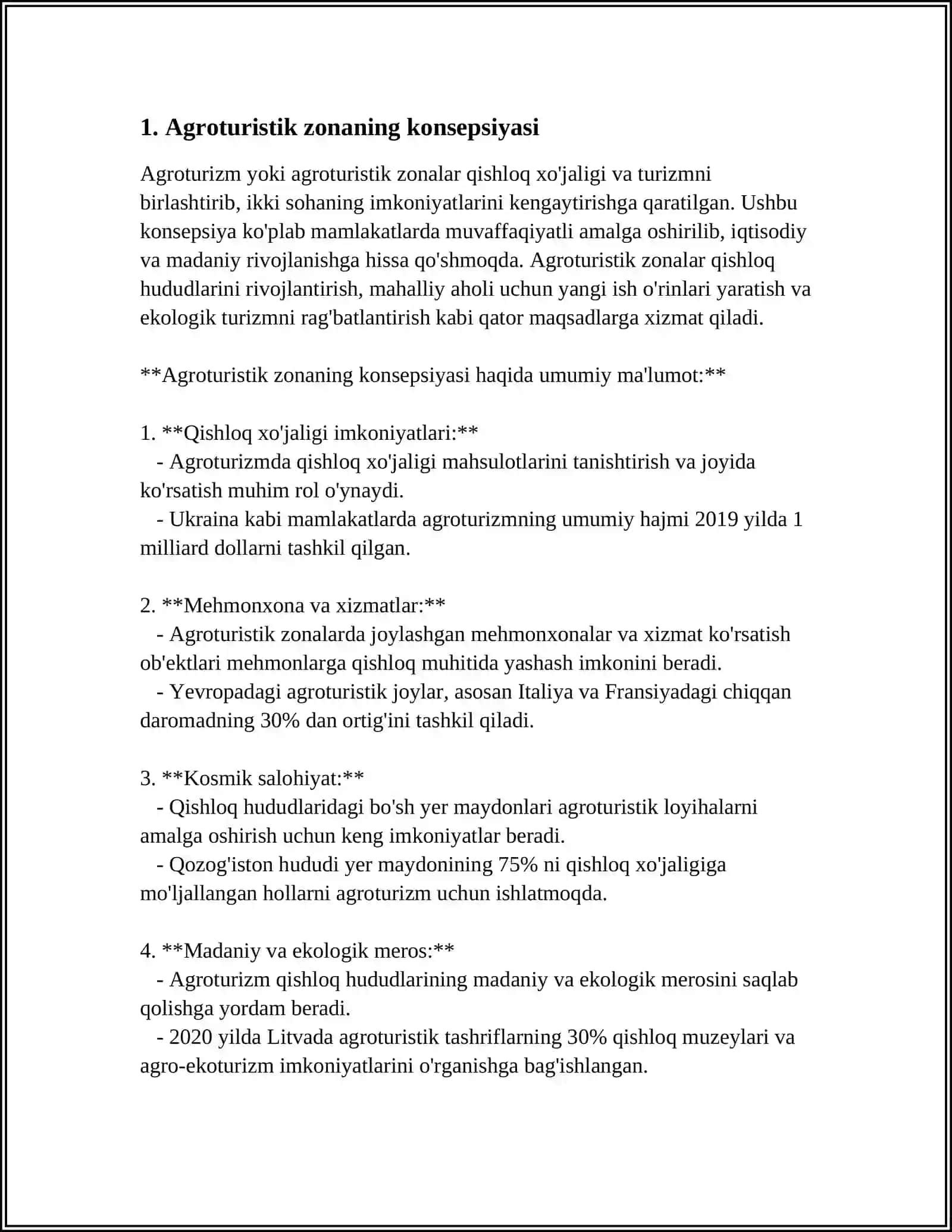 AGROTURISTIK ZONA TASHKIL ETISH VA UNI BOSHQARISH 4