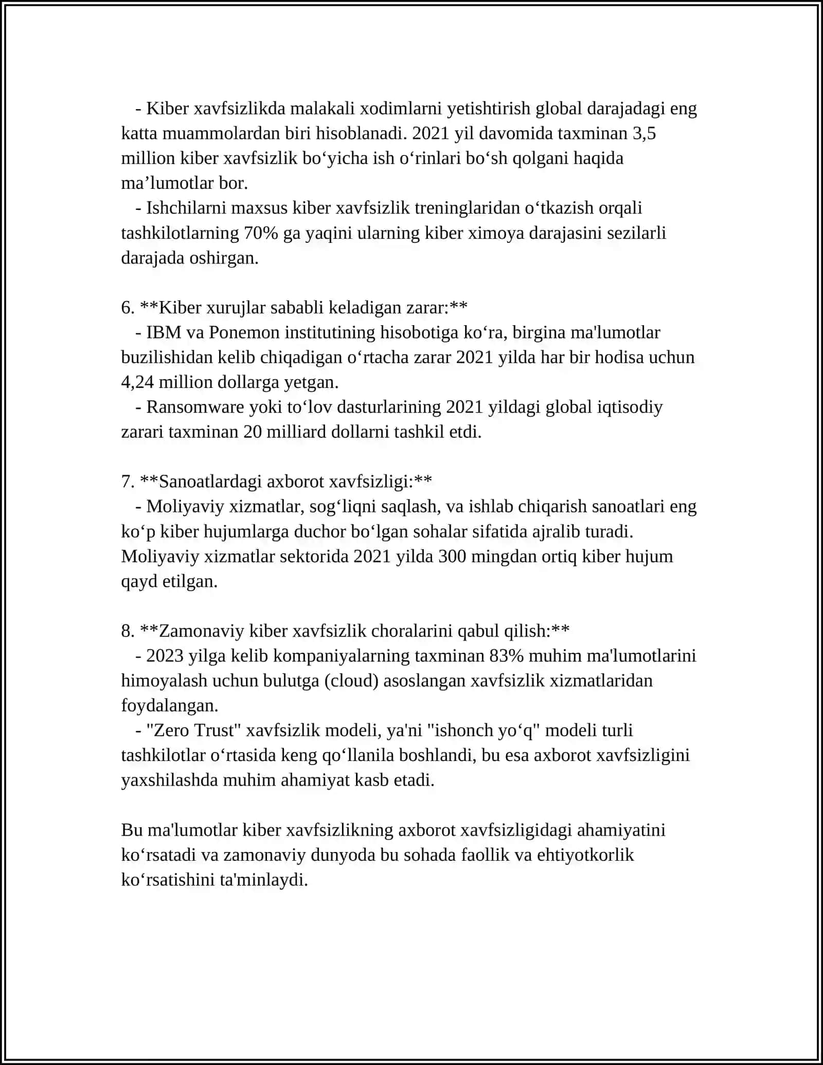 AXBOROT XAVFSIZLIGINI TA’MINLASH TIZIMI 4