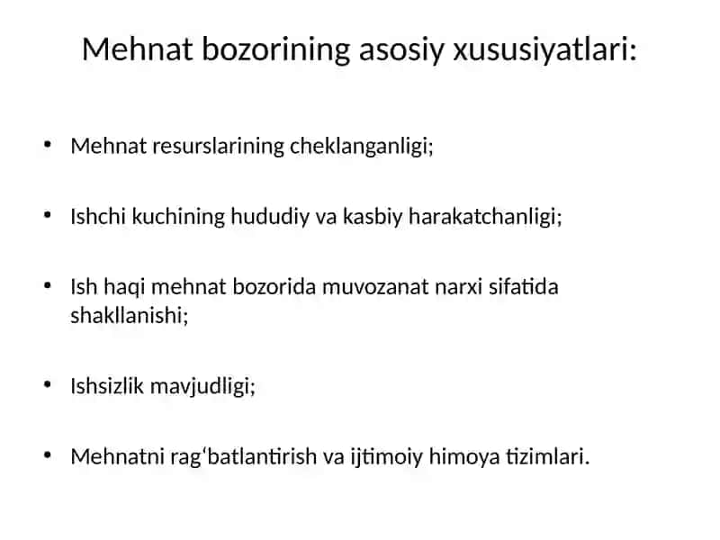 Mehnat bozori va korxonalarda mehnat resurslarini boshqarish 4