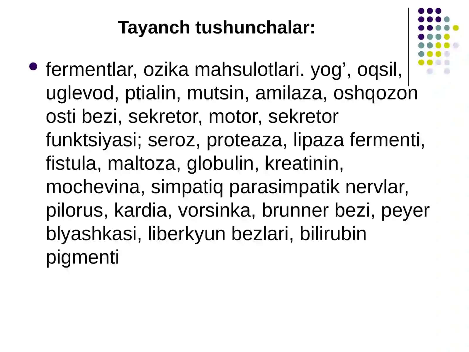 OVQAT HAZM QILISH SISTEMASINING FIZIOLOGIYASI 4
