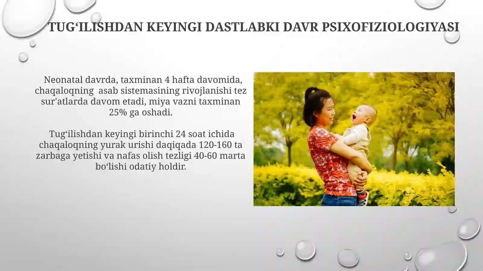 Pereantal va chaqaloqlik davri psixofizalogik rivojlanishiga xos hususiyatlari 4