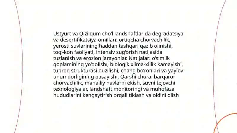 Ustyurt va Qizilqum ekologiyasi 4