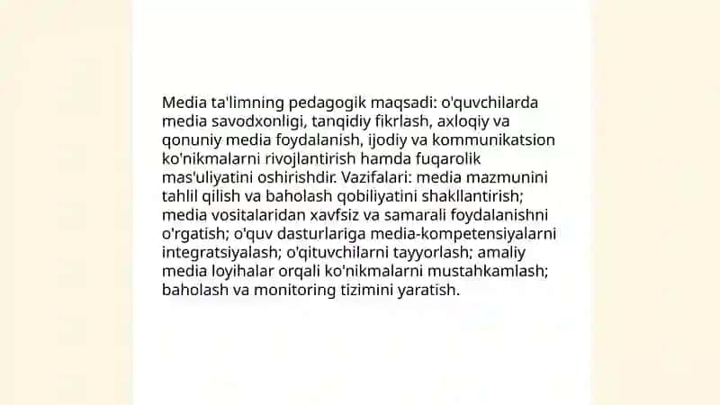 Media ta'lim nazariyasining pedagogik asoslari 4