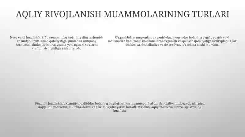 Aqliy Rivojlanishida Muammosi Bor BoʻLgan Bolalar 4