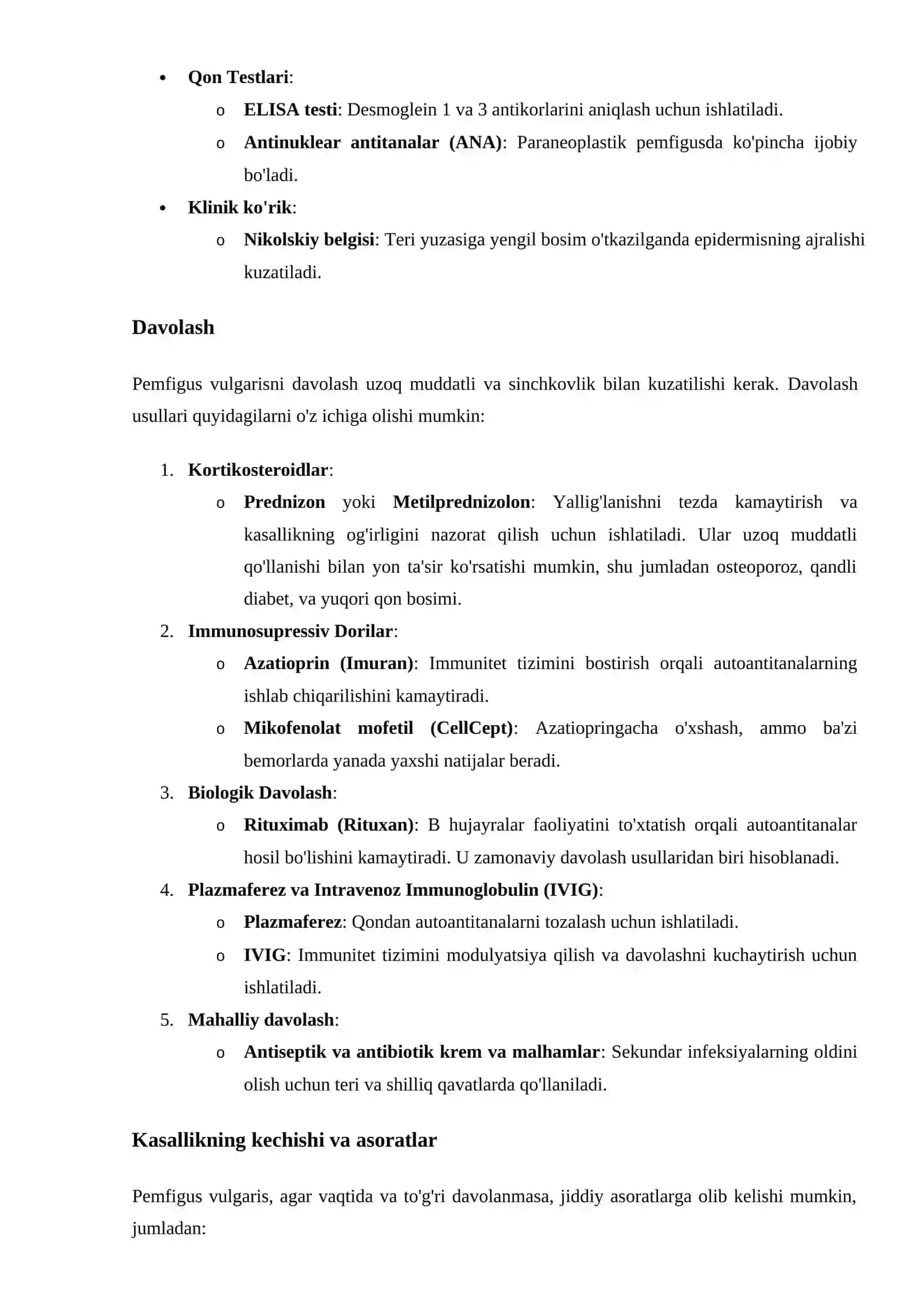 Teri Beshmayozi (Pemfigus Vulgaris) Haqida Ma'lumot 4