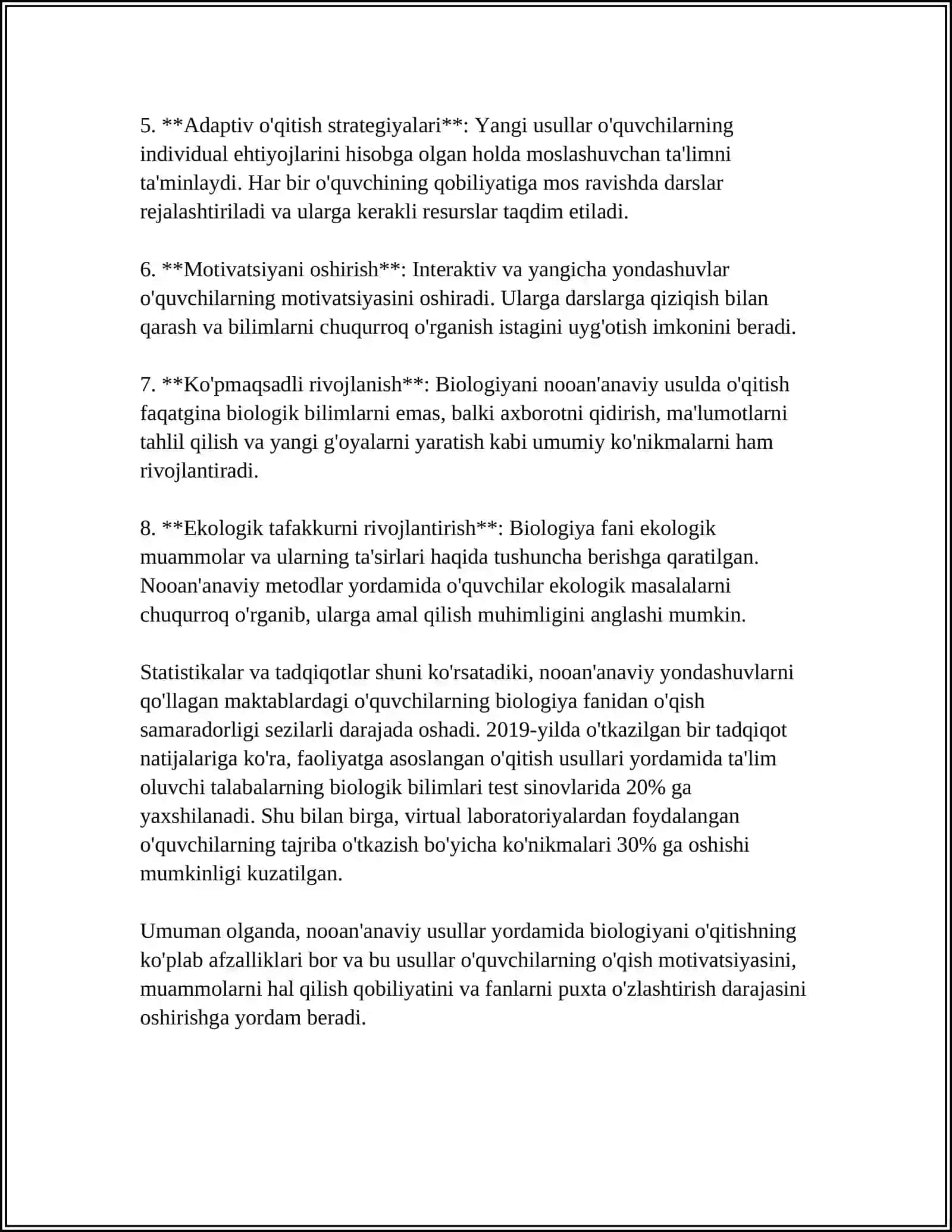 BIOLOGIYA DARSLARIDA NOAN'ANAVIY USULLARNI QÕLLASH METODOLOGIYASI 4