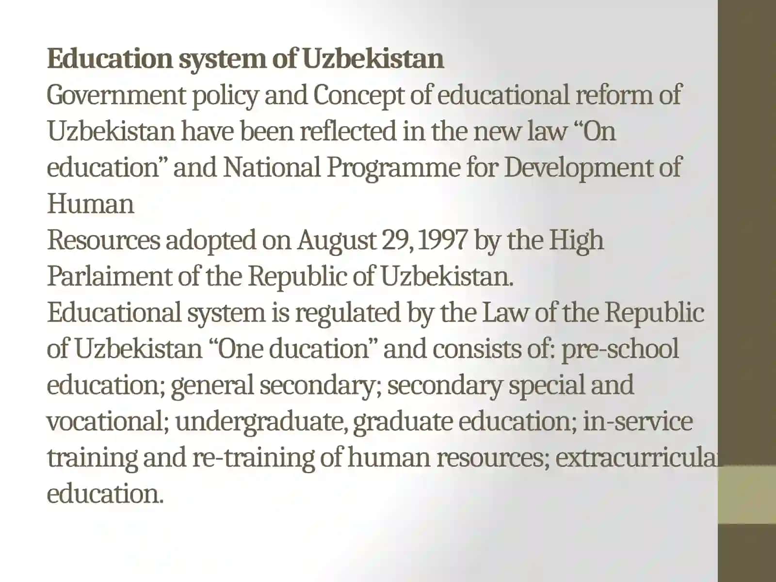 Education system of Uzbekistan 4