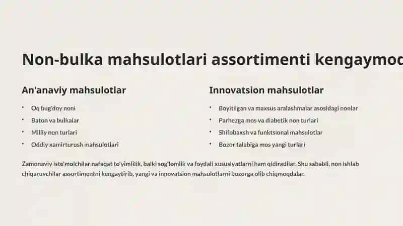 Non-Bulka Mahsulotlarining Yangi Assortimenti 4