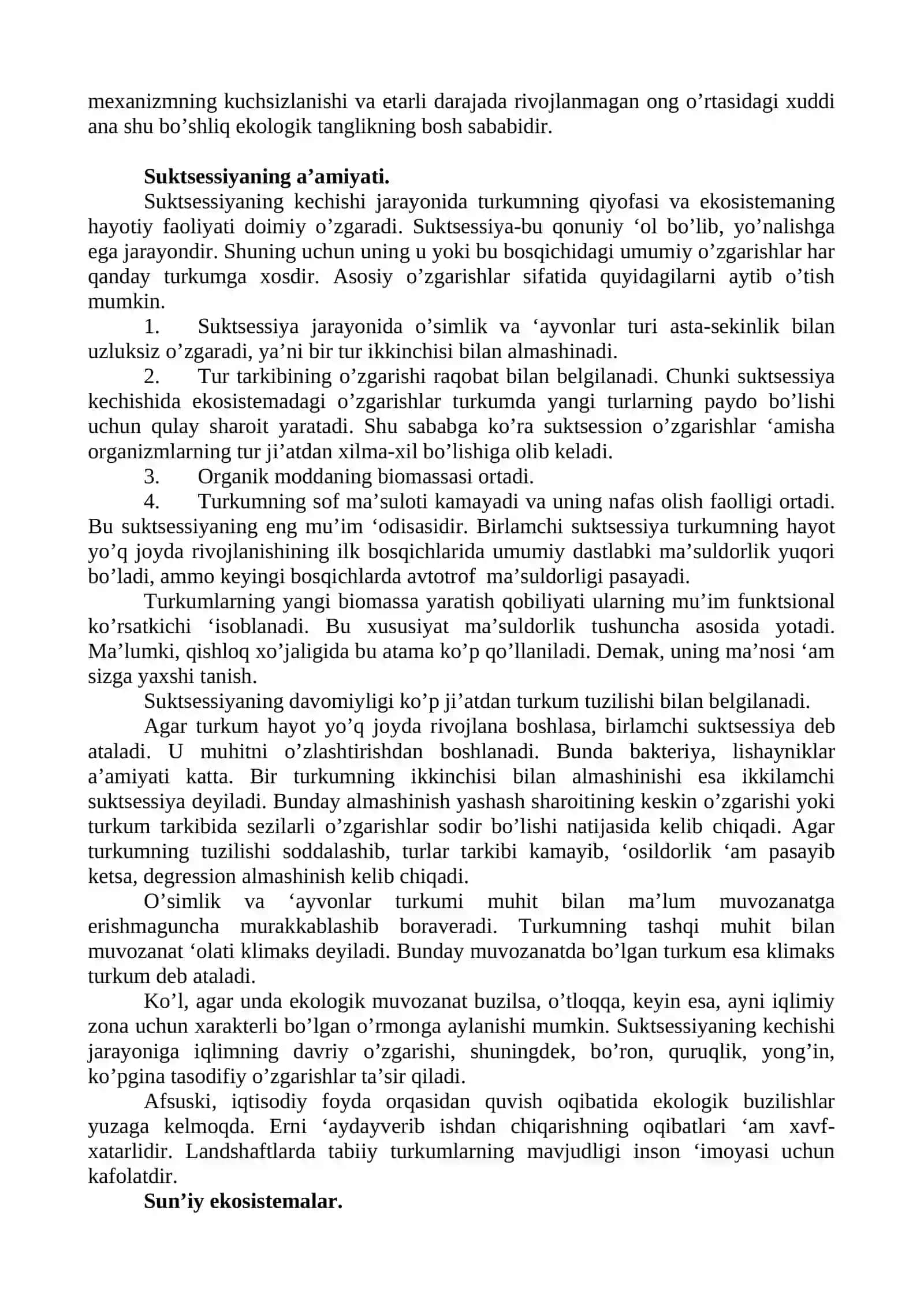 Ekosistemalar ekologiyasi 4