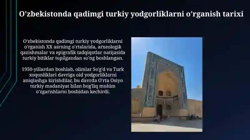 Qadimgi turkiy yodgorliklar boʻyicha Oʻzbekistonda yaratilgan ilmiy asarlar bibliografiya tuzish 4