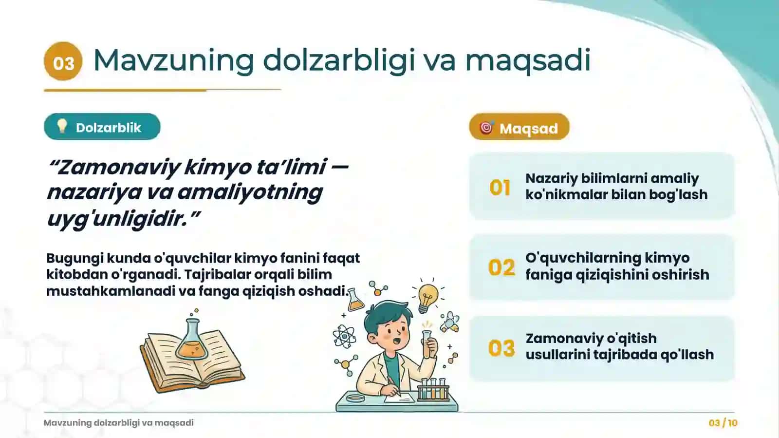 Kimyodan tajribalar o`tkazishning demonstratsion, laboratoriya tajribalari 4