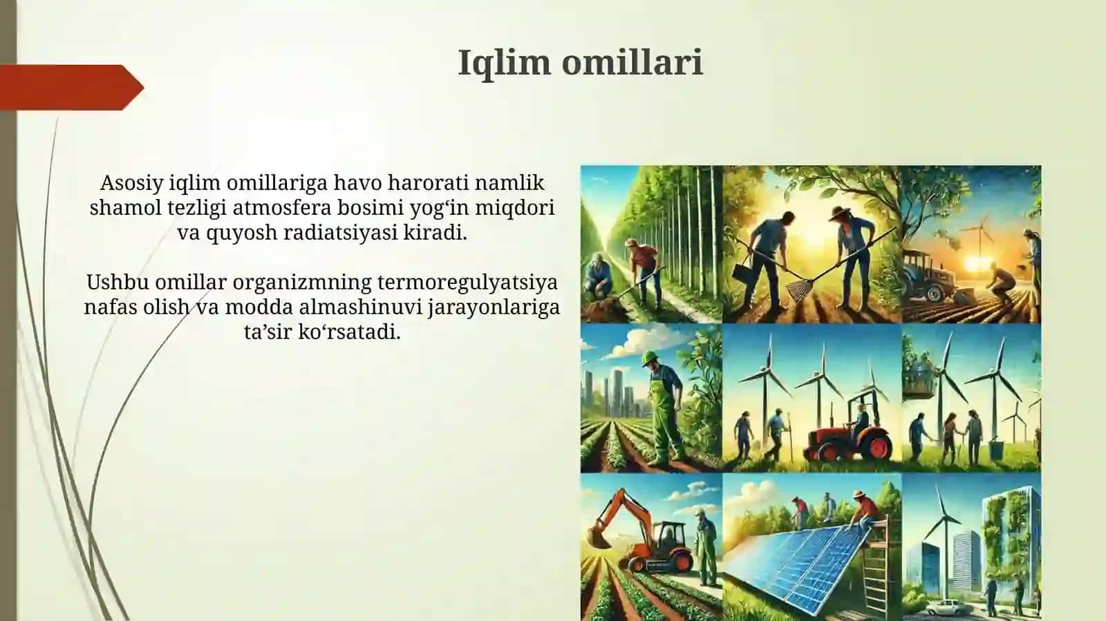 Iqlim va inson salomatligi.Quyosh radiatsiyasi va uning gigiyenik ahamiyati 4