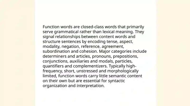 Content word and function word 4