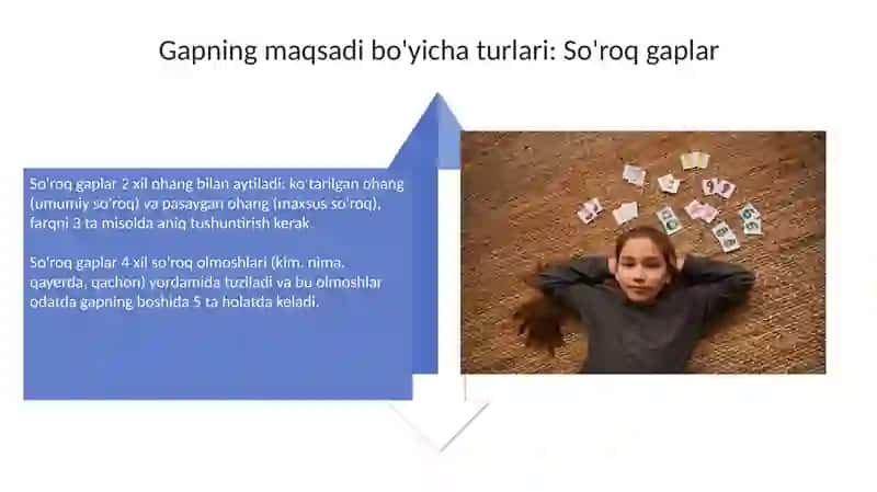 3-sinf ona tili. Gap ifoda maqsadiga ko'ra turlari 4