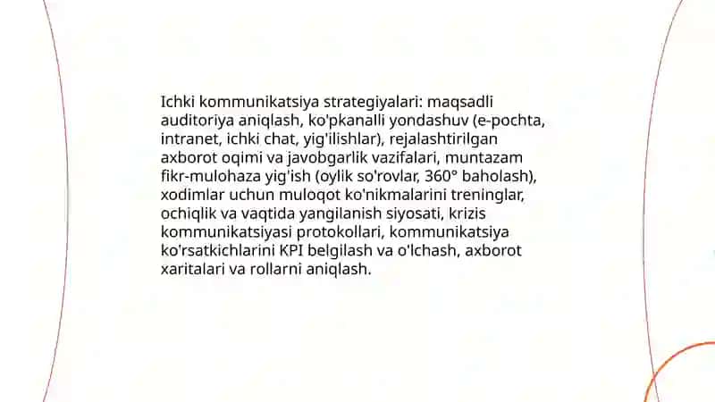 Boshqaruvda axborot oqimlarini boshqarish va samarali komunikatsiya sifati. 4