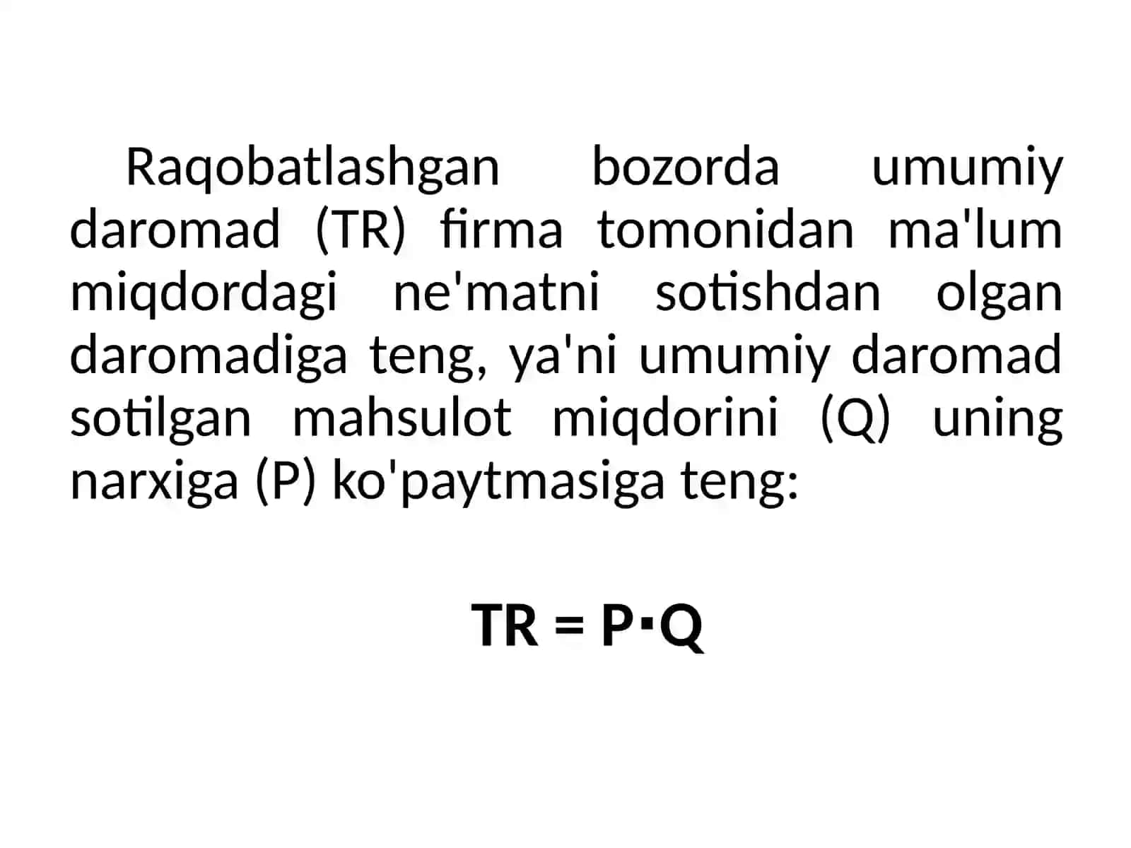 Mukammal raqobatlashuvchi firmalar 4