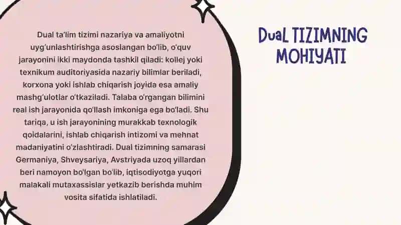 PROFESSIONAL TA’LIMGA DUAL O‘QITISH TIZIMI 4