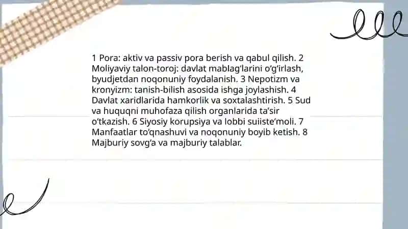 Korupsyaning mohiyati va uning oqibatlari 4