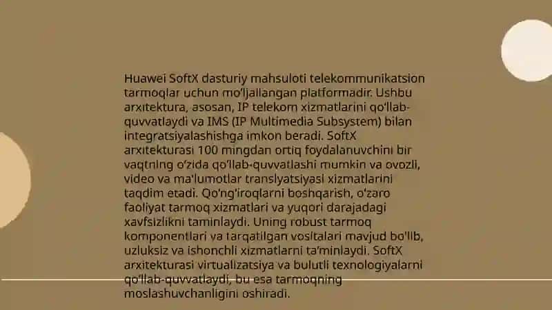 Huawei firmasining SoftX (SoftSwitch) qurilmasini o'rganish 4