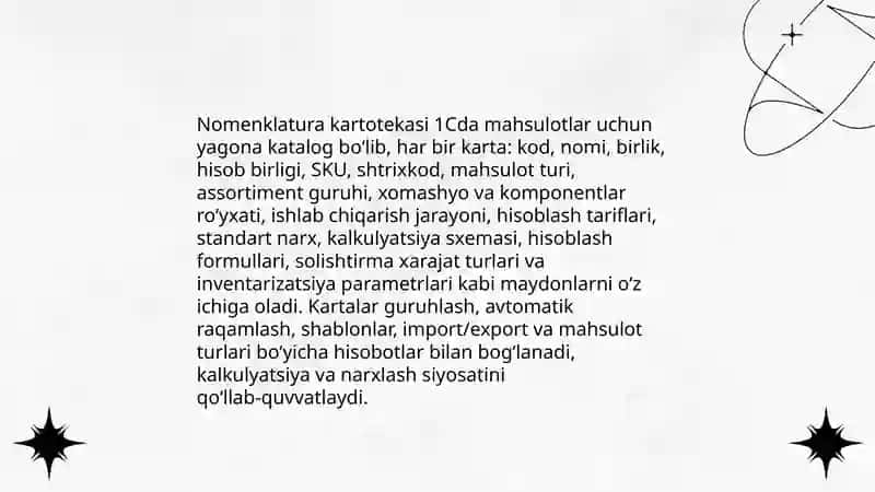 1C buxgalteriya dasturida ishlab chiqarish hisobini yuritish 4