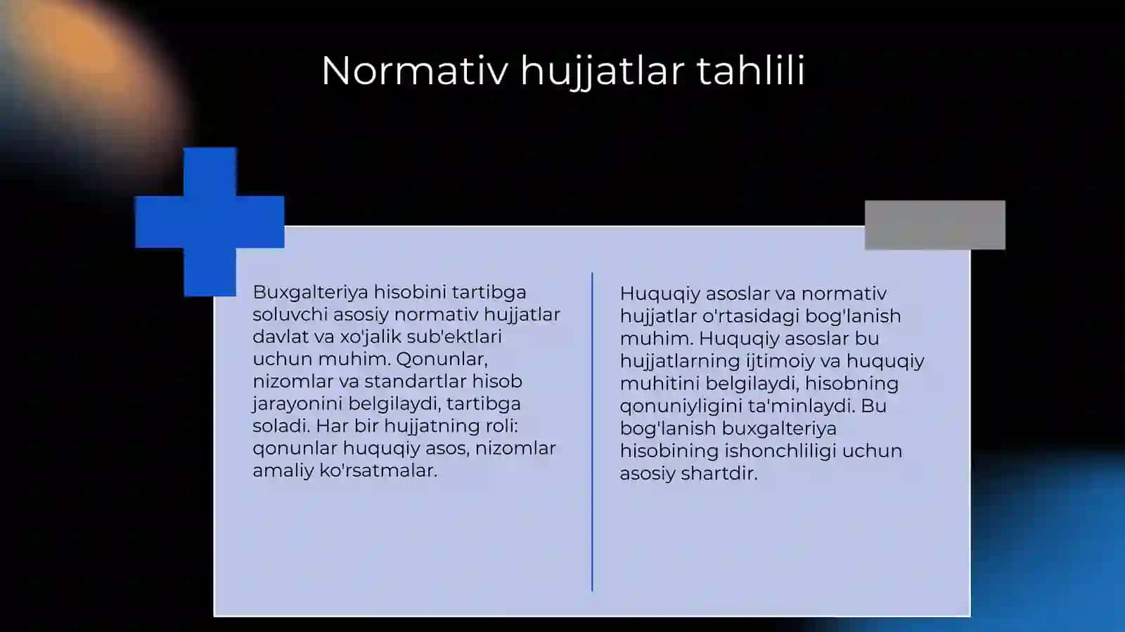 Buxgalteriya hisobini tashkil etishning me'yoriy-xuquqiy asoslari 4