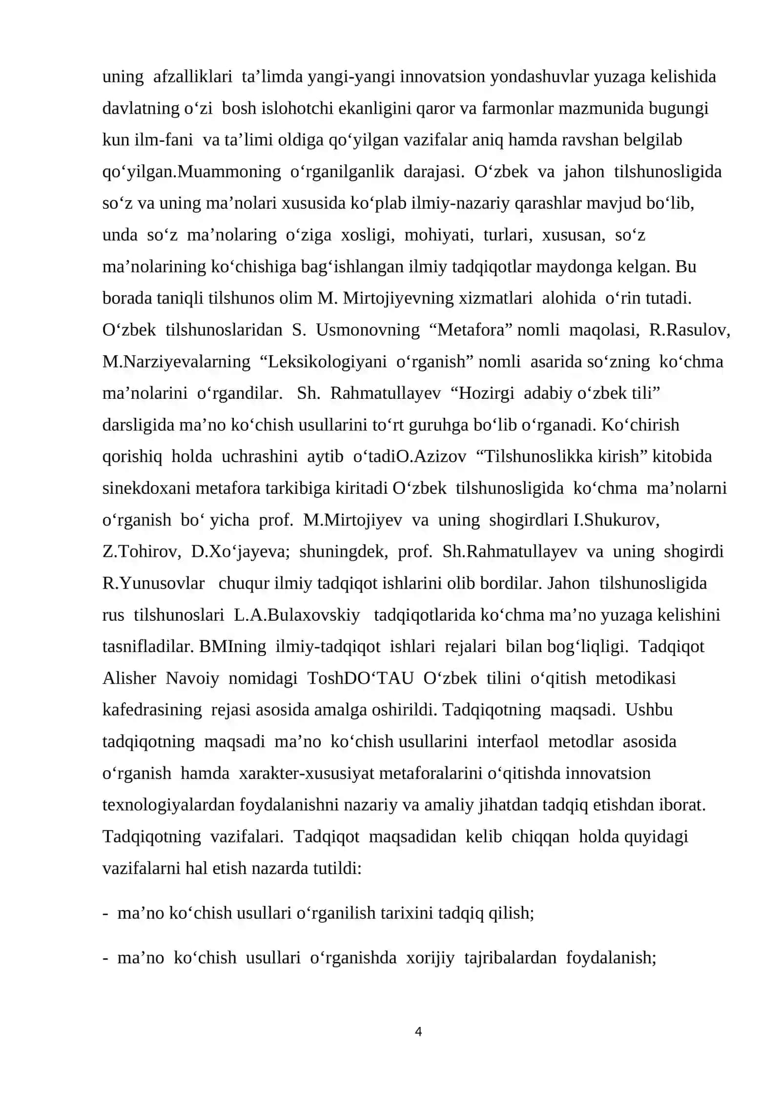O’zbek tilshunosligida metafora hodisasining ishlatilish ahamiyati 4