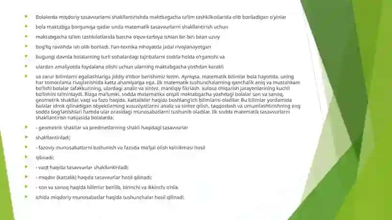 Elementar matematik tasavvurlarni shakllantirish 4