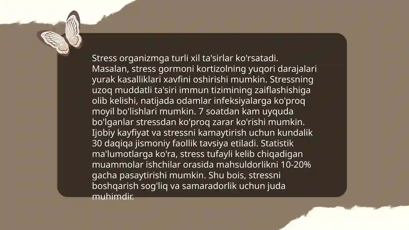 Stressning turlari va bartaraf etish usullari 4