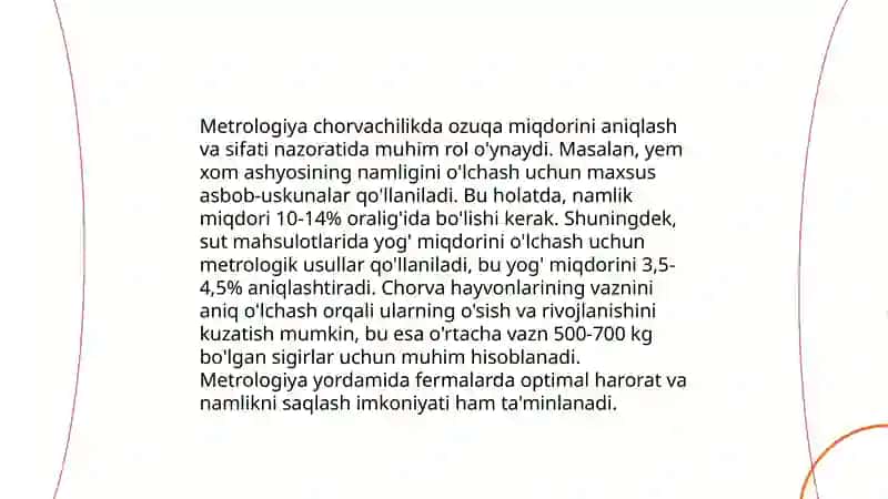 Chorvachilik mahsulotlarini standartlashtirish va metrologiya va sentifikatlash 4