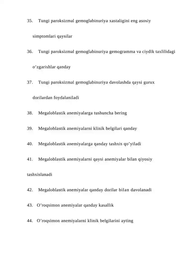 Temir tanqisligi kamqonligini sabablarini aytib bering 4