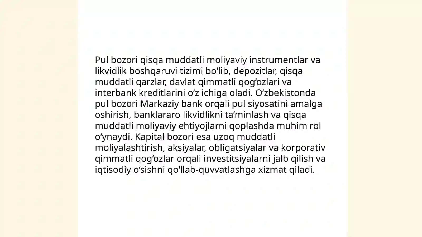 Moliyaviy bozorlar va ularning turlari 4