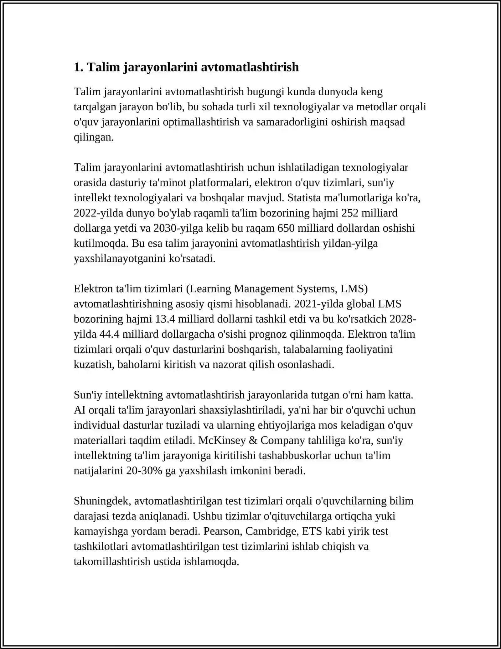 REFERAT Mavzu: UMUMTA'LIM TA'LIM TIZIMINI RAQAMLASHTIRISH 4